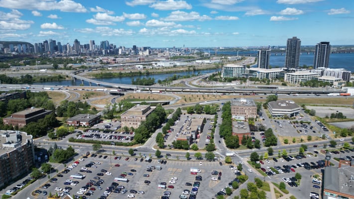 Vue aérienne du secteur