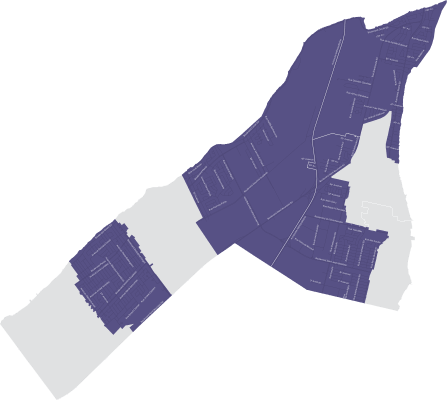 Carte des secteurs desservis par la collecte des résidus alimentaires.