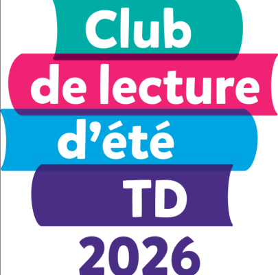 4 livres empilés de couleur différentes sur lesquels ont peut lire Club de lecture d'été td 2026