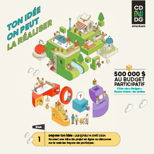 Illustration de la campagne Budget participatif CDN-NDG 2024