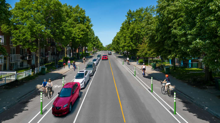 Aperçu de la future piste cyclable de l'avenue Querbes