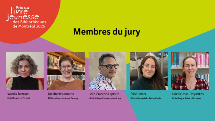 Membres du jury - Prix du livre jeunesse des Bibliothèques de Montréal 2026