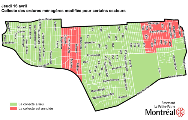 Collectes des ordures ménagères du 16 avril 2026