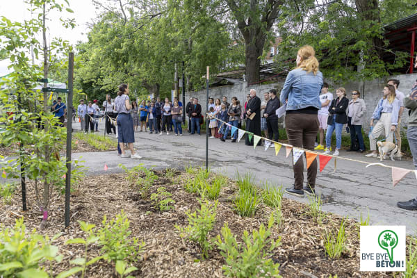 Inauguration du site de démonstration du premier programme participatif de déminéralisation et de verdissement de VSP : Bye bye Béton !