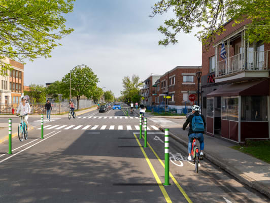 Aperçu de la future piste cyclable de l'avenue Ball