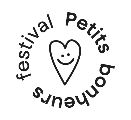Logo du festival Petits bonheurs : dessin d'un coeur souriant