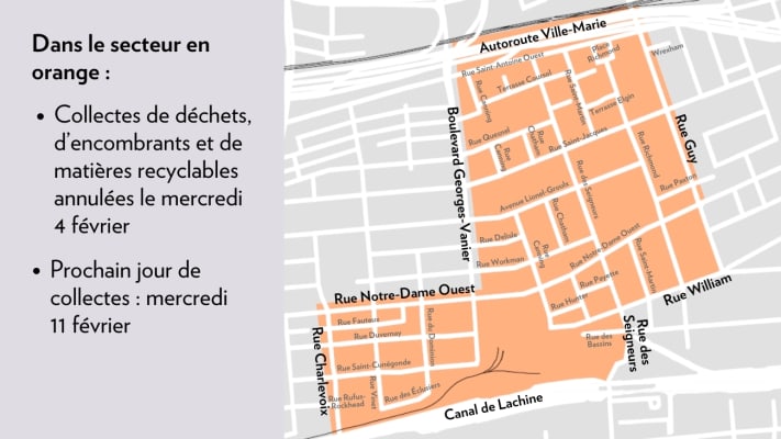 Secteur touché par l'annulation de certaines collectes le 4 février