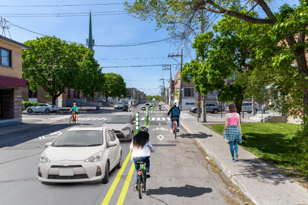 Aperçu de la future voie cyclable de la rue Legendre