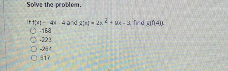 Solve The Problem If F X 4 X 4 And G Solver Chat