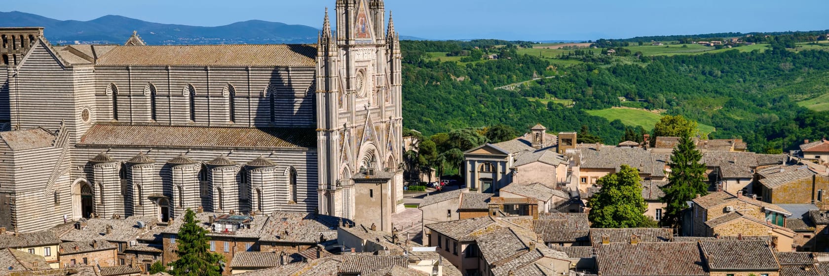 Panoramisk udsigt over byen Orvieto i Umbrien