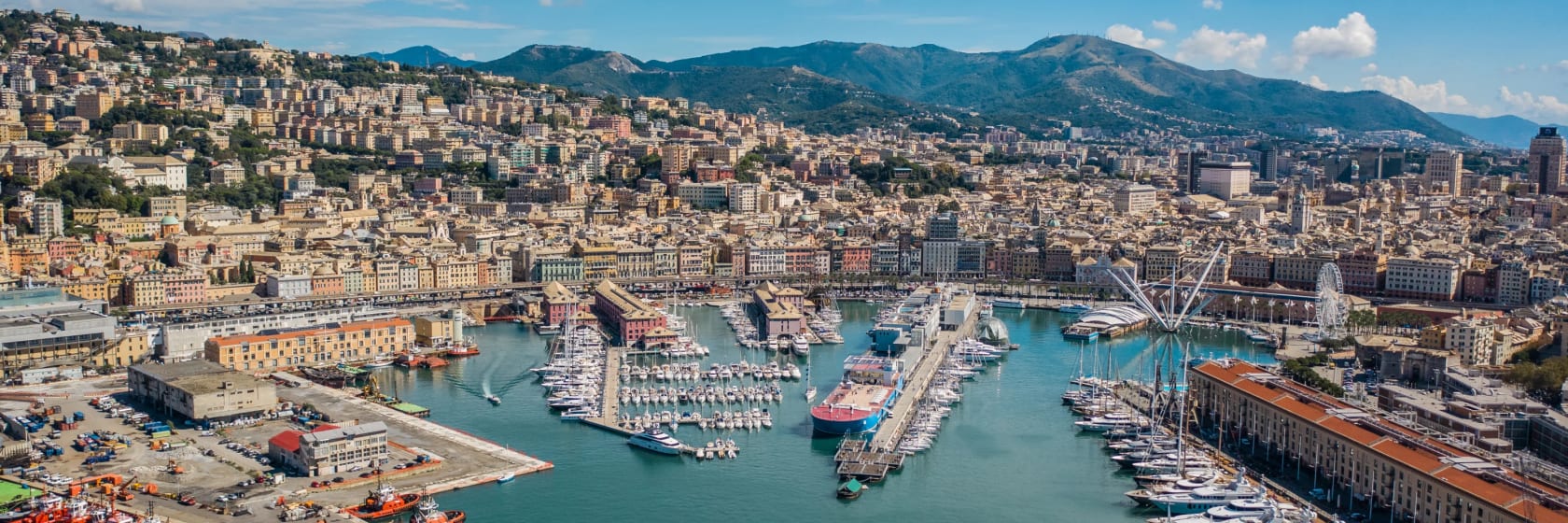 Udsigt over Genova i Ligurien