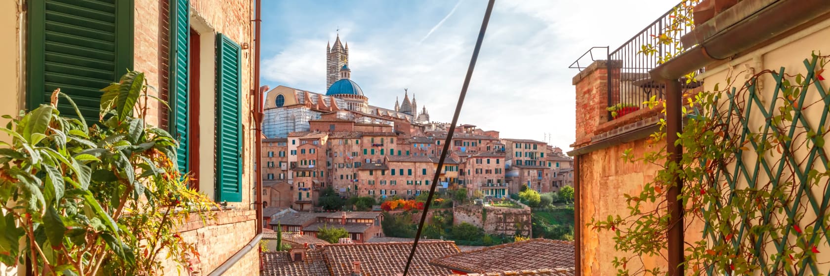 Udsigt over Siena i Toscana