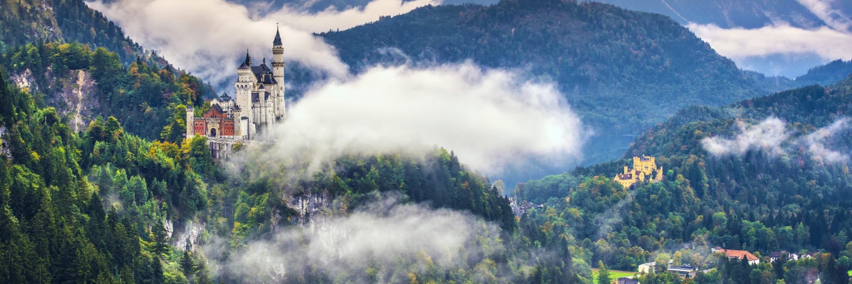 Neuschwanstein Slot i Bayern, Tyskland