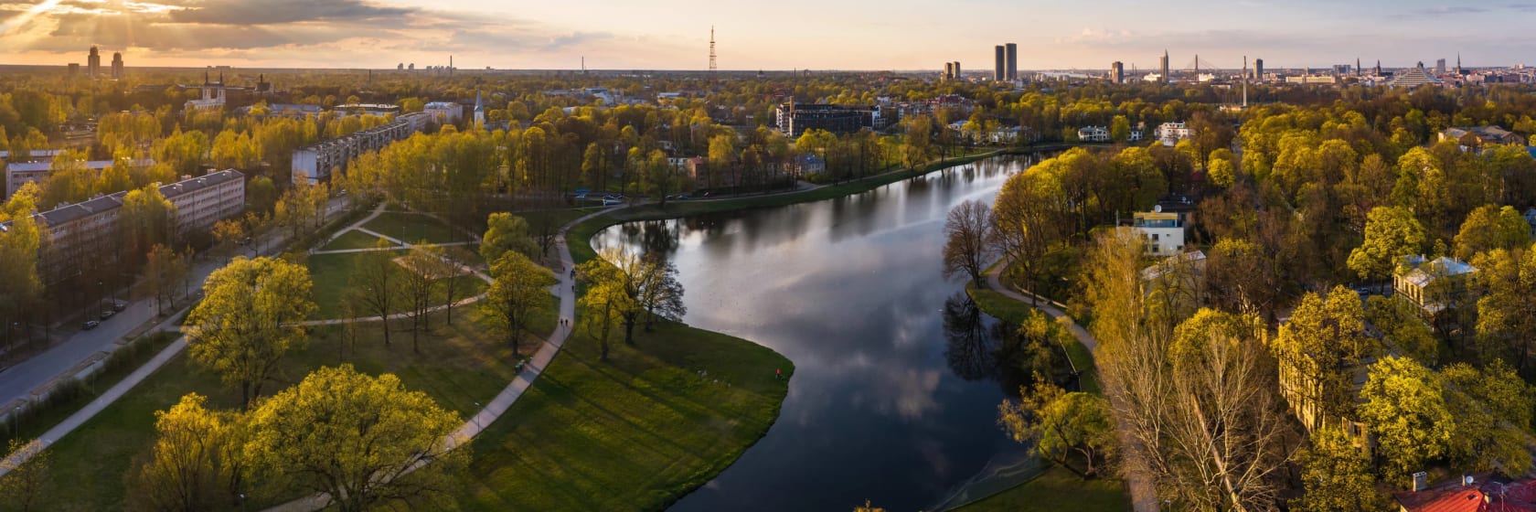 Maras-dam i Agenskalns-distriktet i Riga, Baltikum