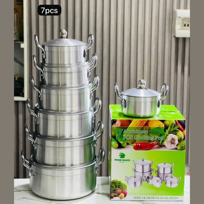 7 Piece Aluminium Cooking Pot