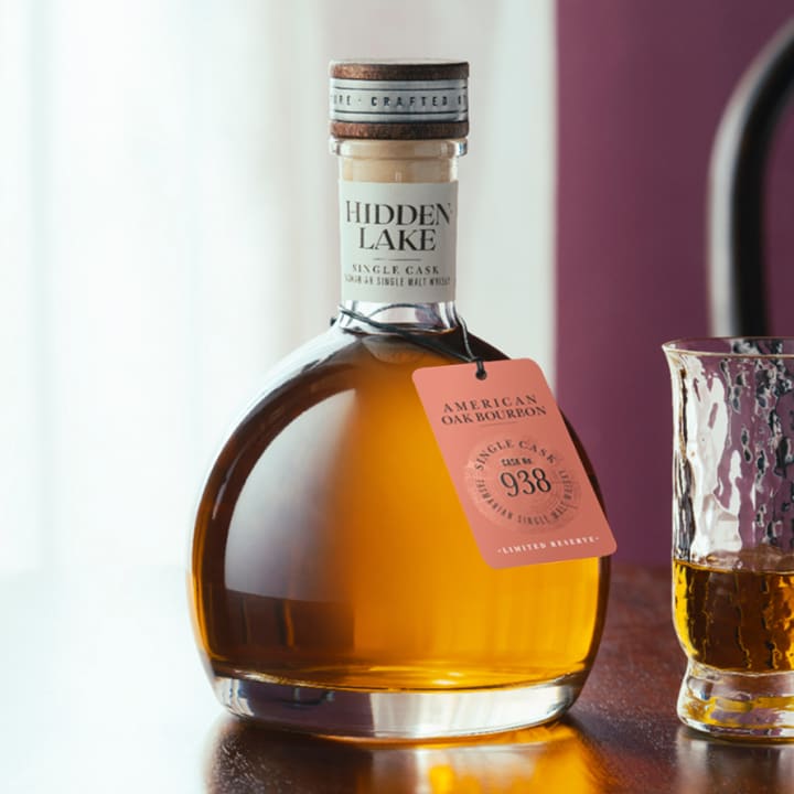 Hidden Lake No. 938 American Oak Bourbon Cask Single Malt 700mL