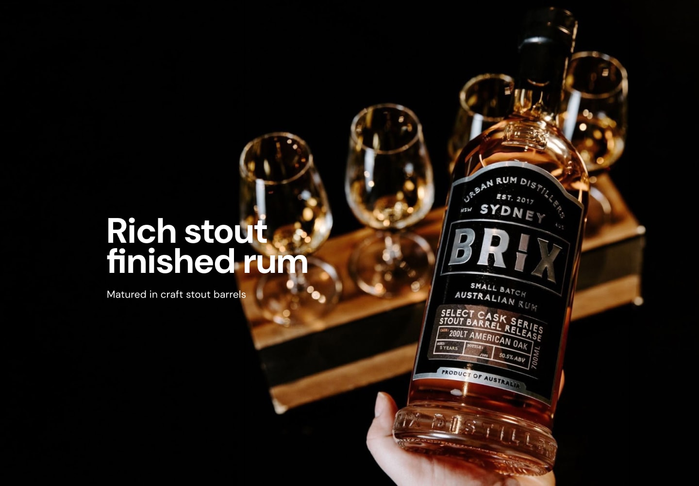 Brix Select Stout Cask Spiced Rum 700mL