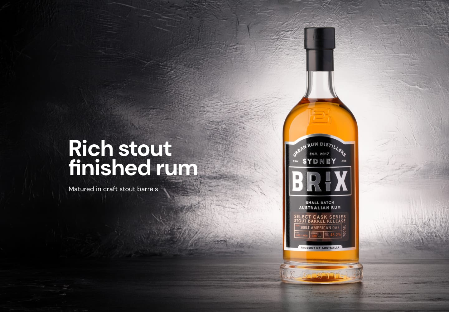 SPRING DROP: Brix Select Stout Cask Spiced Rum 700mL
