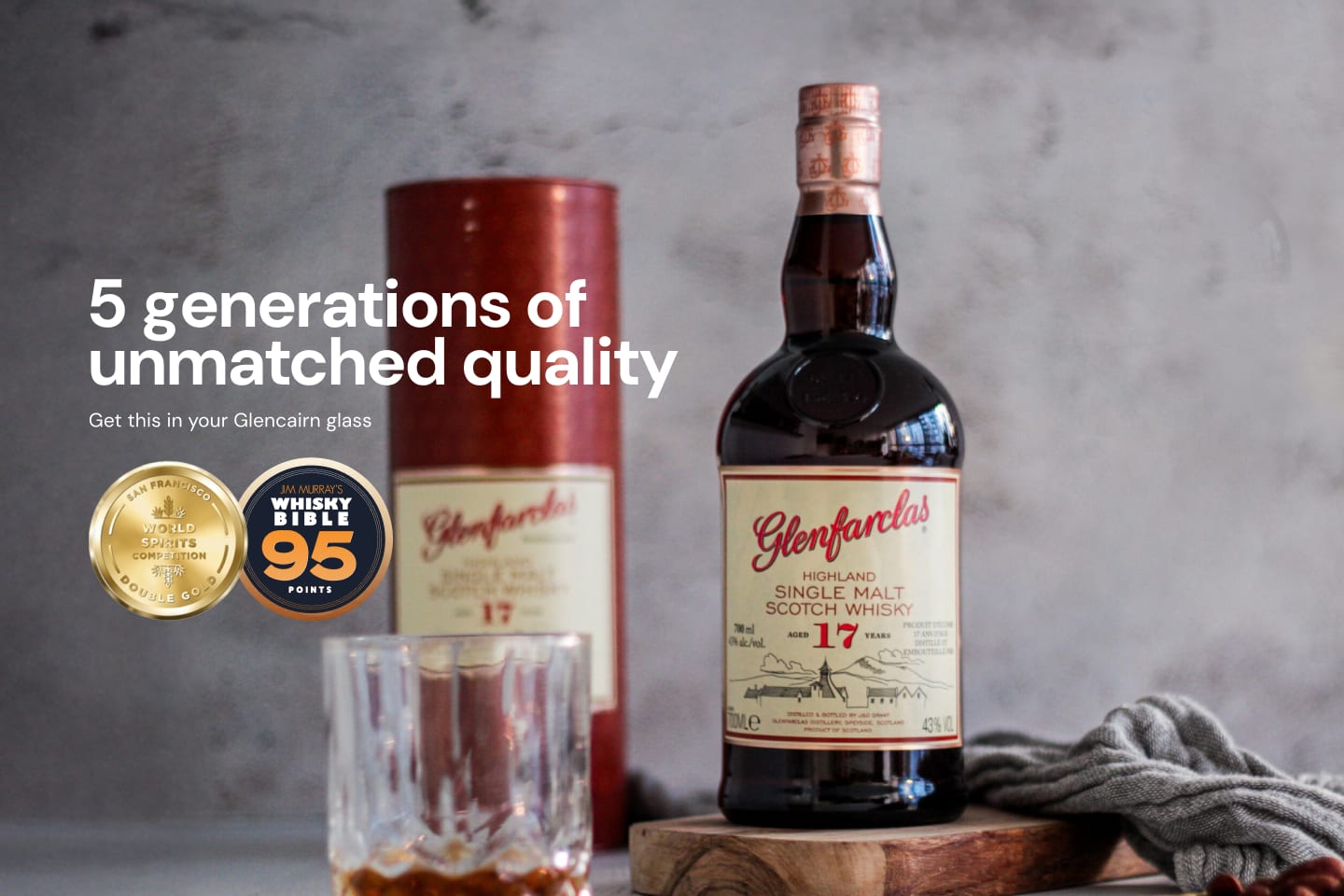 Glenfarclas 17 Year Old Single Malt Scotch Whisky 700mL