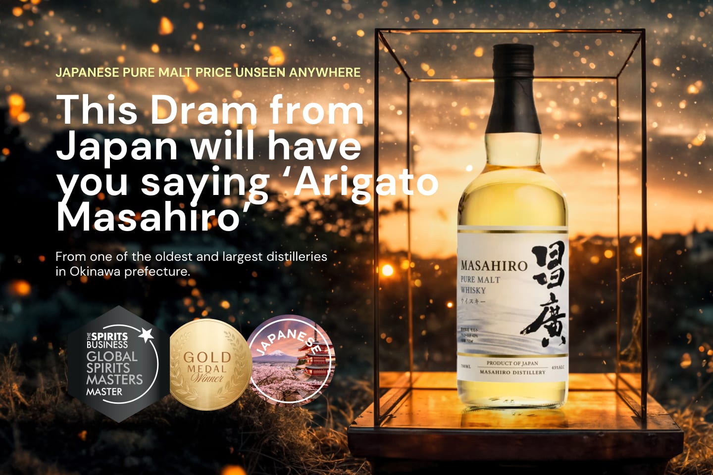 Masahiro Pure Malt Japanese Whisky 700mL
