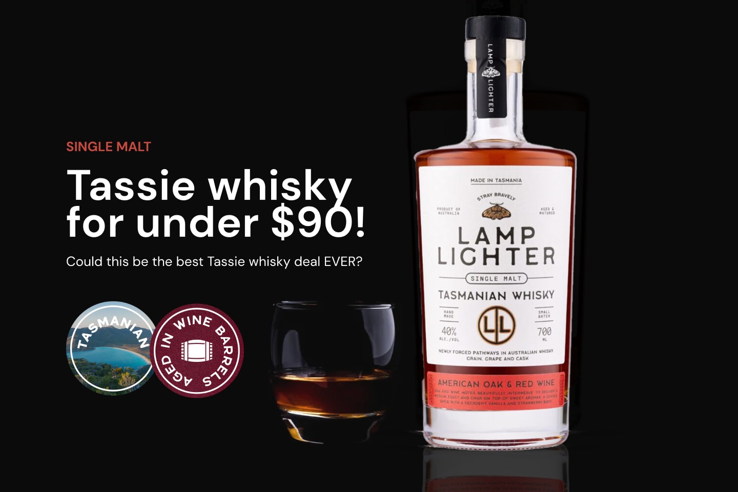 Lamplighter Tasmanian Single Malt Whisky 700mL