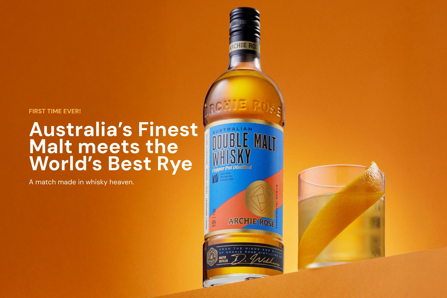Archie Rose Double Malt Australian Whisky 700mL
