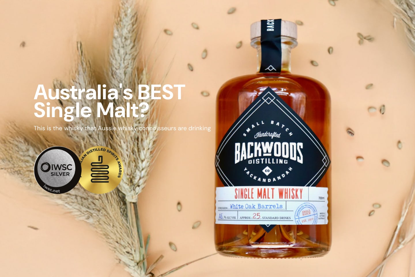 Backwoods White Oak Barrels Single Malt Whisky 700mL