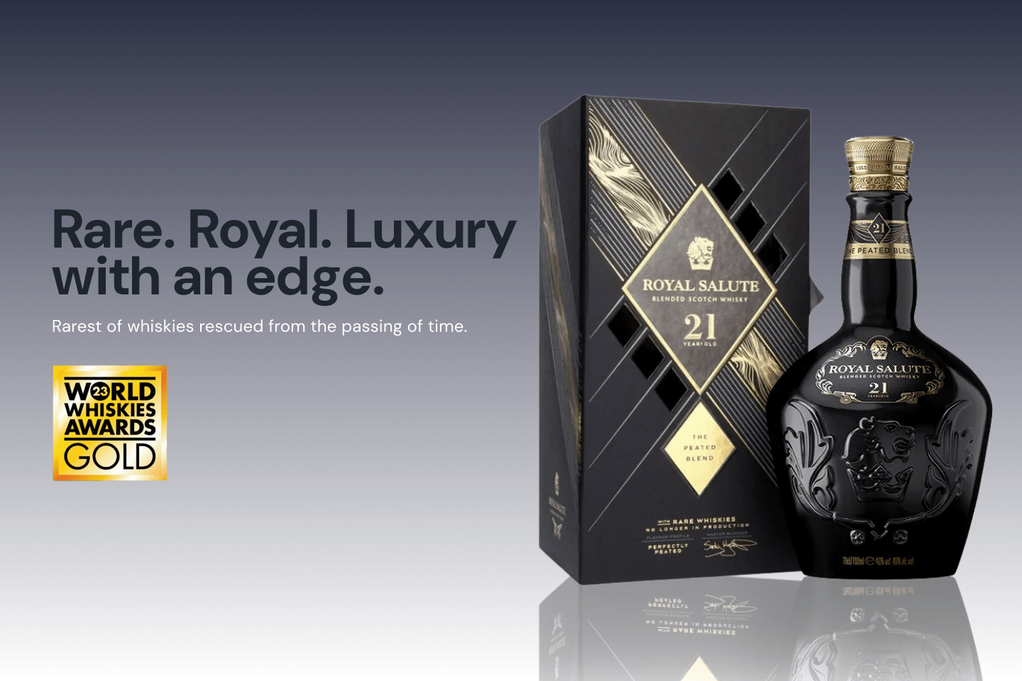 PRICE DROP: Chivas Royal Salute 21 Year Old Rare Peated Blend 700mL