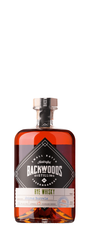 Backwoods Shiraz Barrel Rye Whisky 700mL