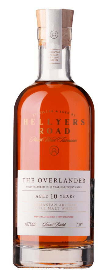 Hellyers Road The Overlander 10 Year Old Tassie Single Malt 700mL + 50mL Taster