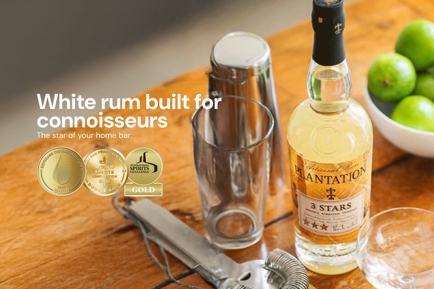 Plantation 3 Star White Rum 700mL