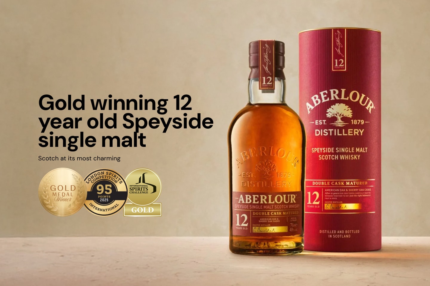 Aberlour 12 Year Old Double Cask Single Malt 700mL