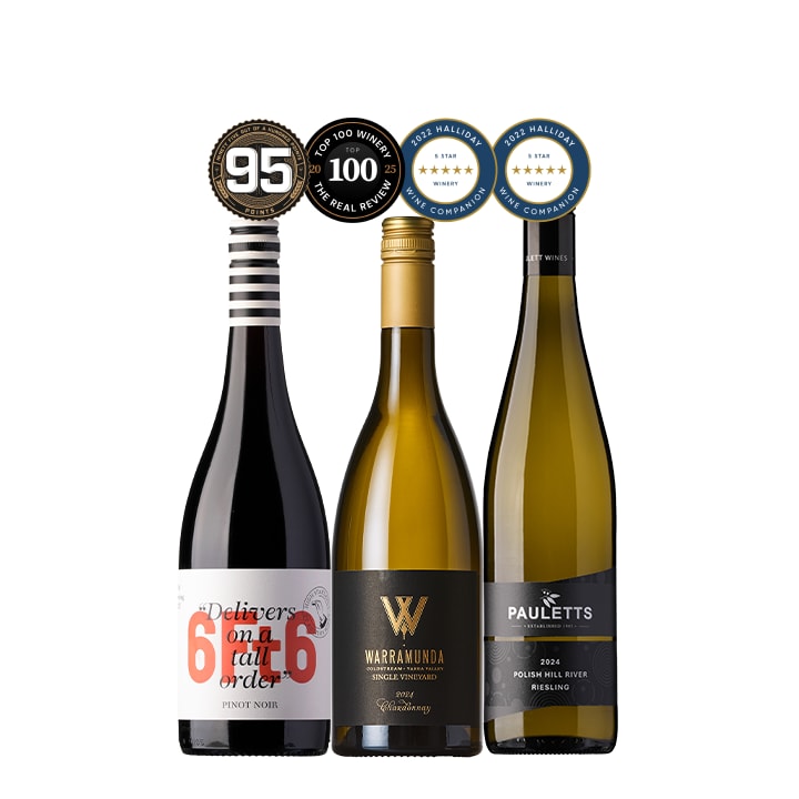 2.2 PRICE DROP: Pinot Noir, Chardonnay & Riesling Trio
