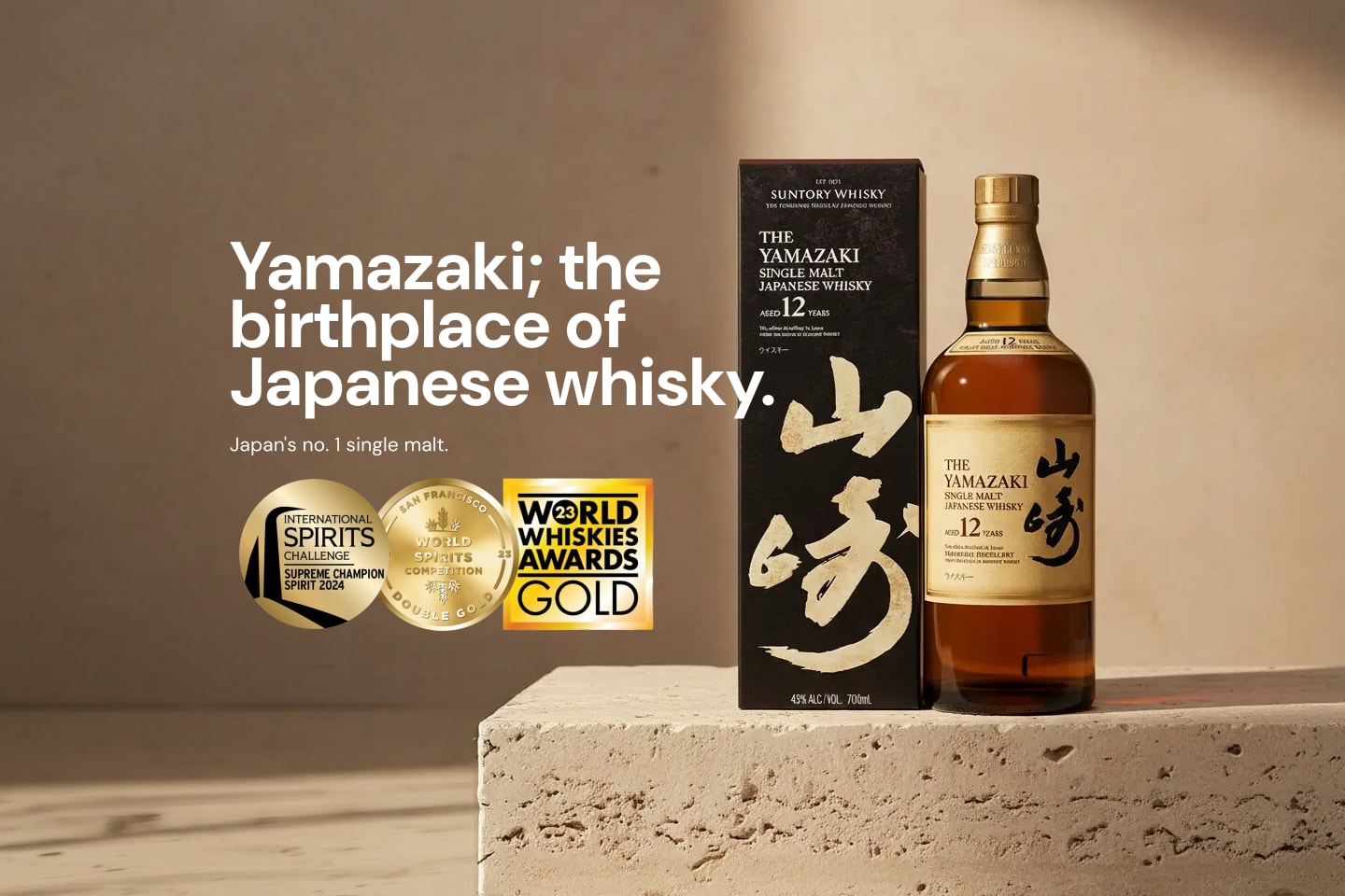 Yamazaki 12 Year Old Japanese Single Malt 700mL