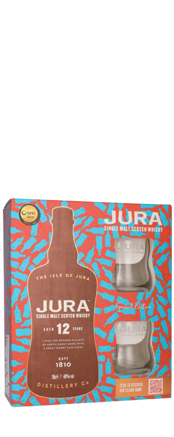 Jura 12 Year Old 700mL Gift Pack with 2 x Glass