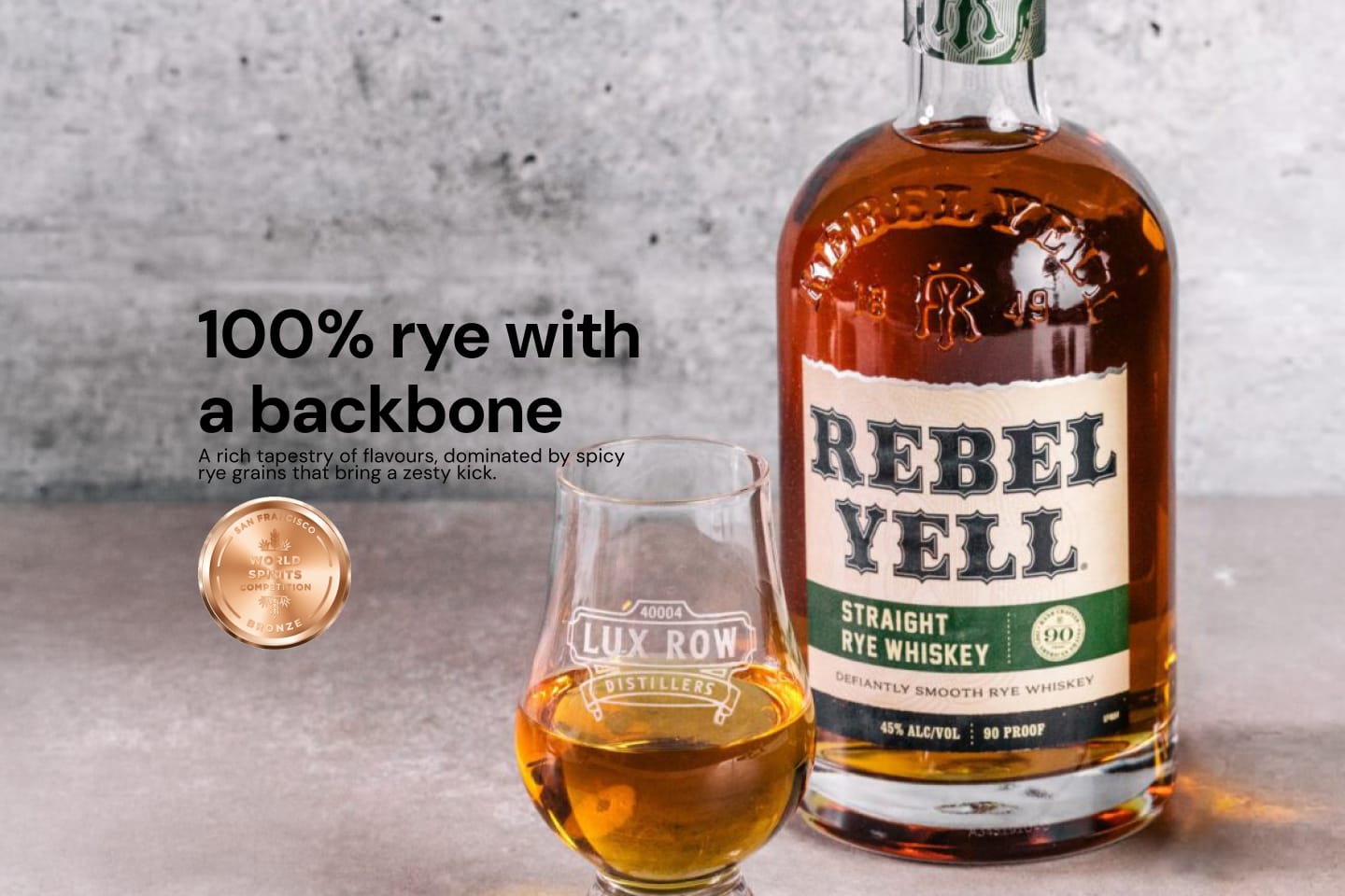 Rebel Yell Straight Rye Whiskey 700mL