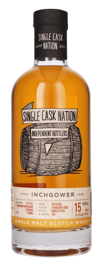 Single Cask Nation Inchgower 2008 15-Year-Old Cask #170886 Scotch 700mL