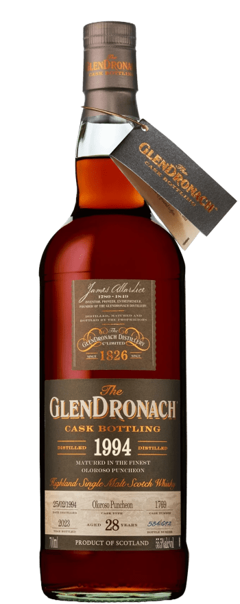 Glendronach 28 Year Old Single Malt Cask Strength #1769 Scotch 700mL