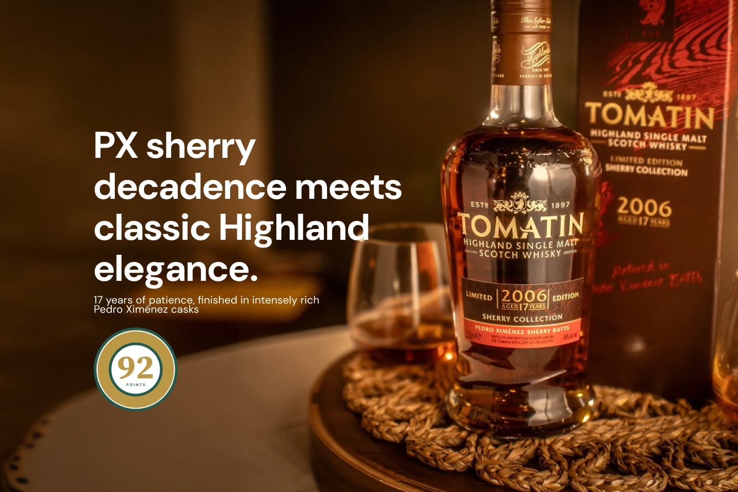 Tomatin 17 Year Old 2006 Sherry Collection - Pedro Ximénez Edition Single Malt Scotch 700mL