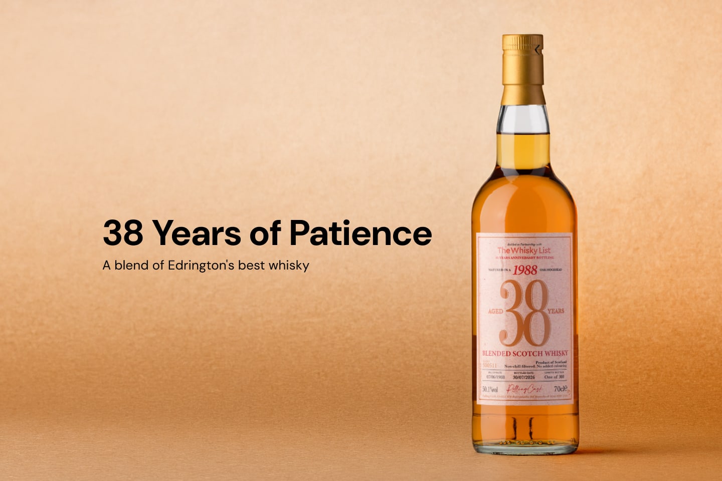 Rolling Cask TWL 38 Year Old Blended Scotch Whisky 700mL