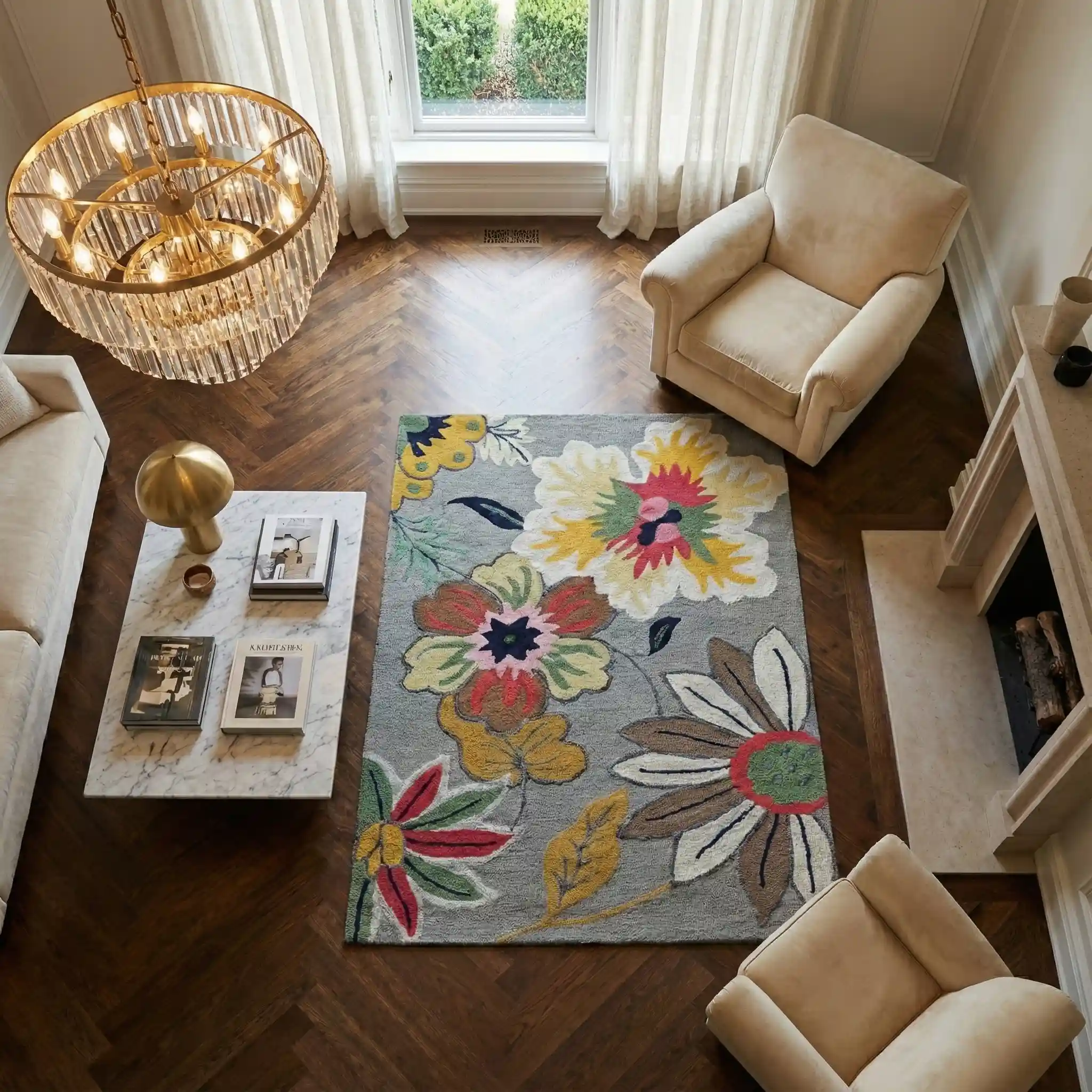 Urban Blossom Grey Carpet