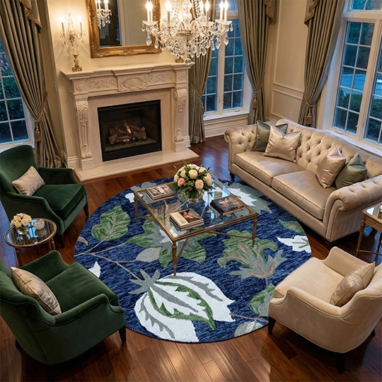 Meadow Breeze Round Woolen carpet