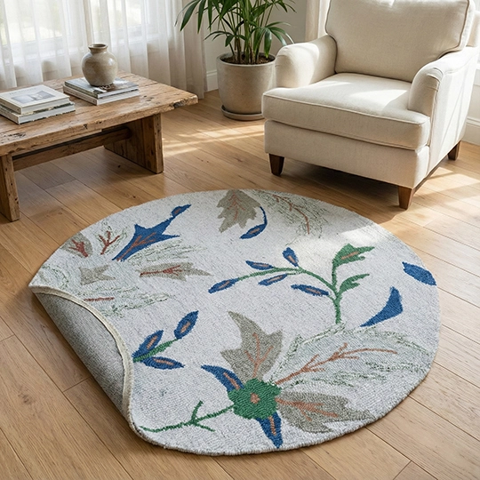 Botanic Breeze Woolen Round carpet
