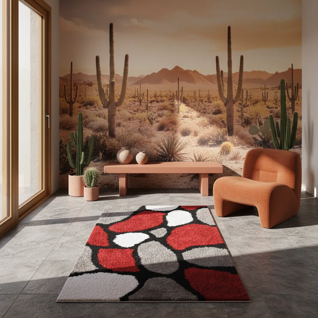 Red Lava stone carpet