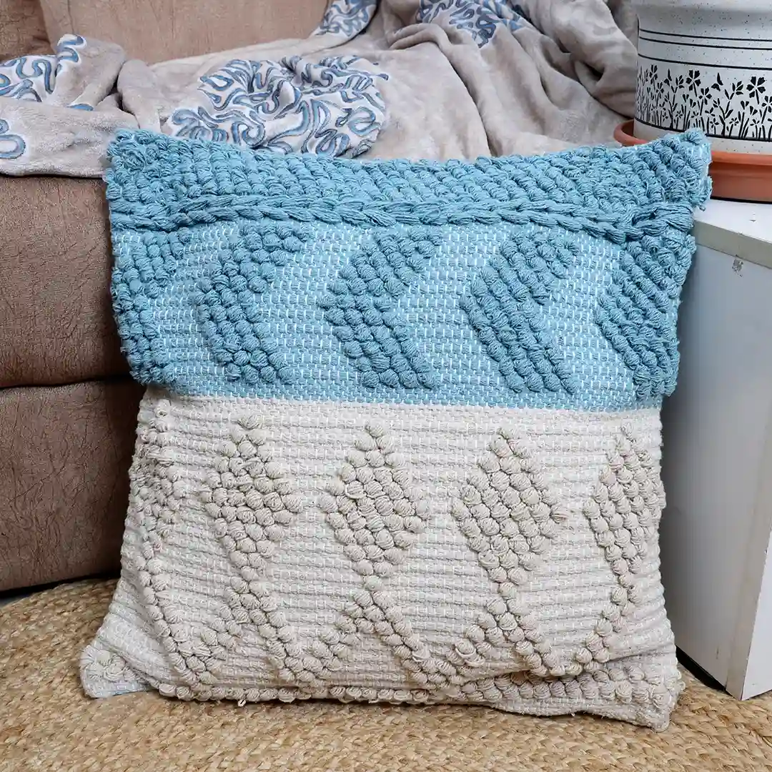 Colorblock Diamond Tufted Cushion