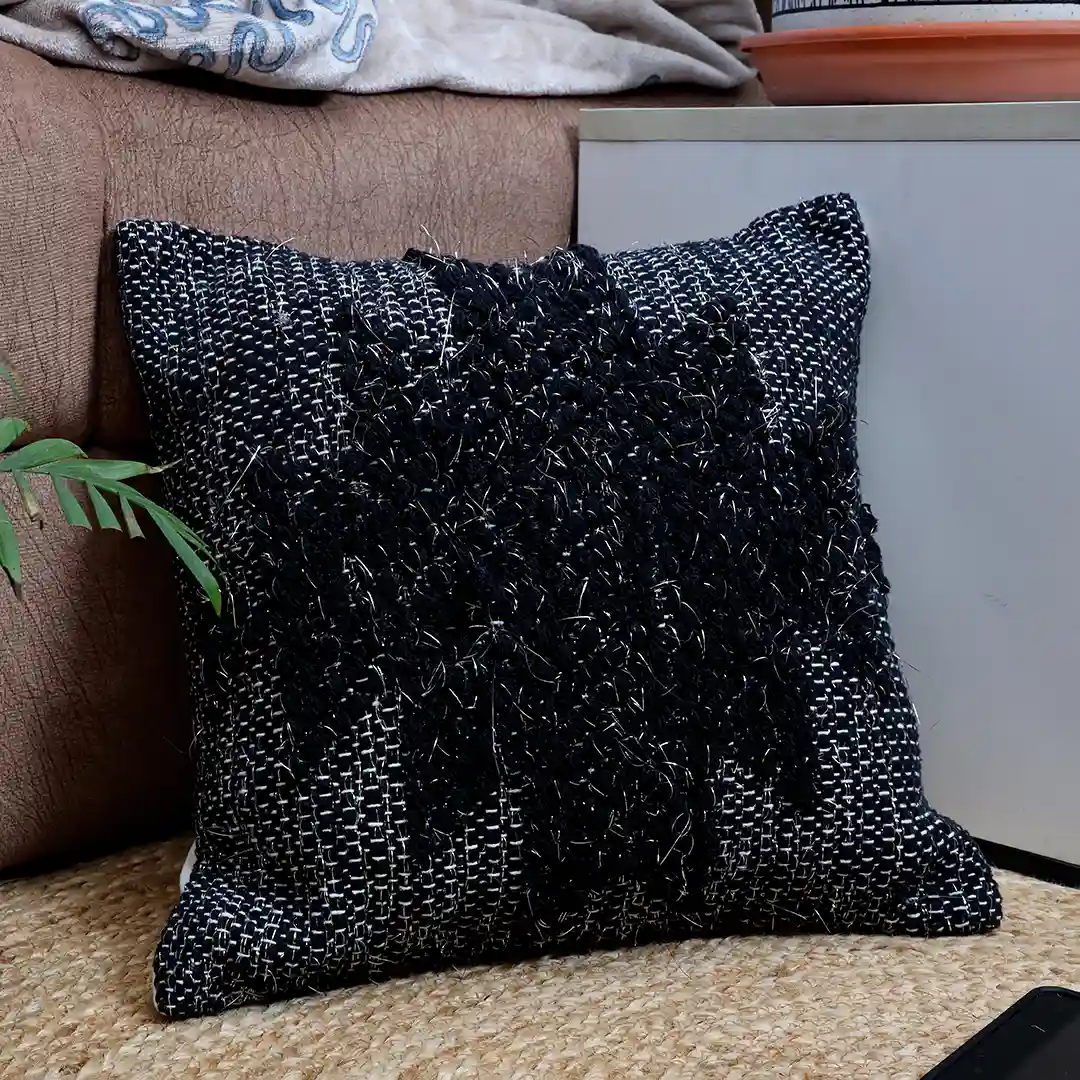 Tribal Woven Black Cushion