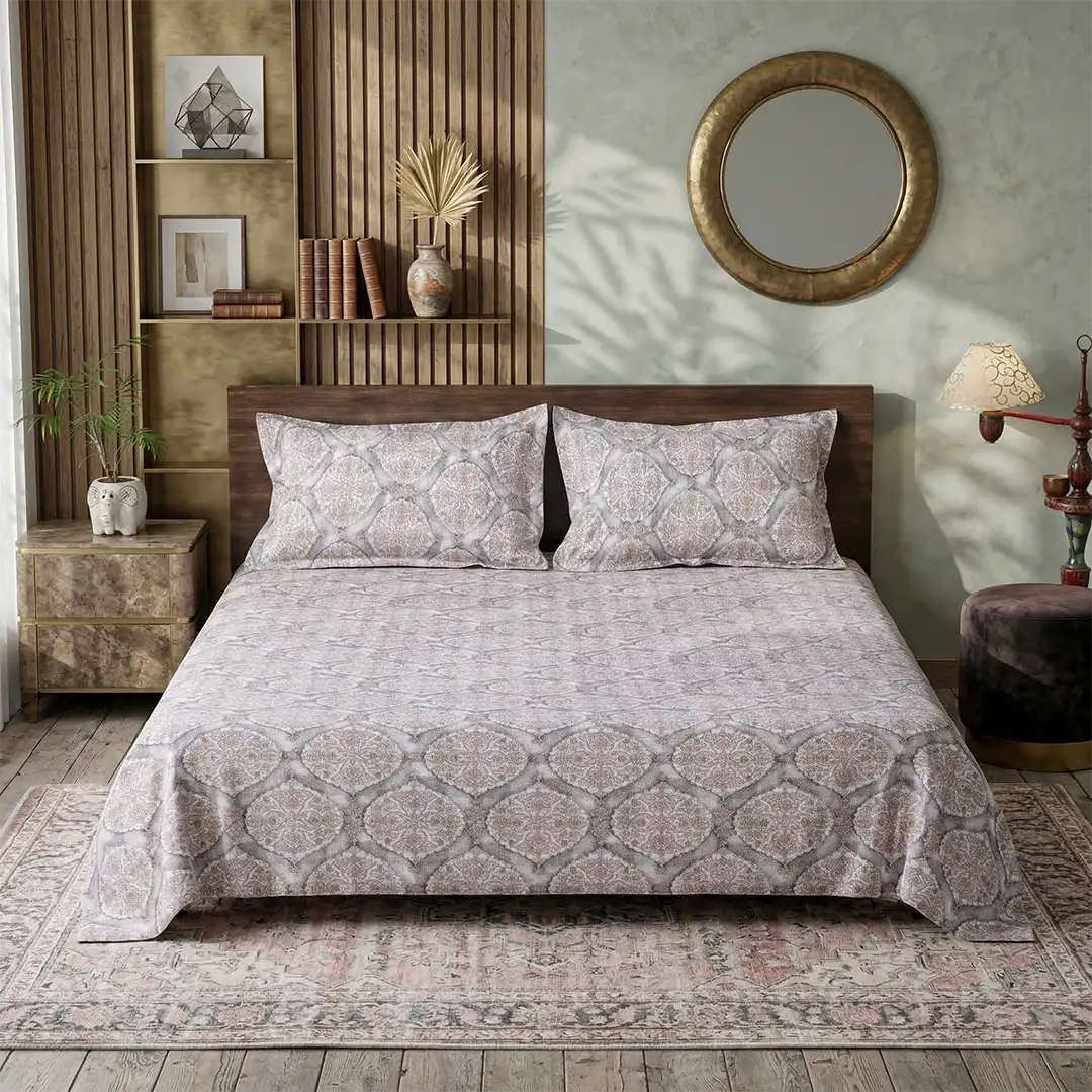 vintage bloom king size bedsheet