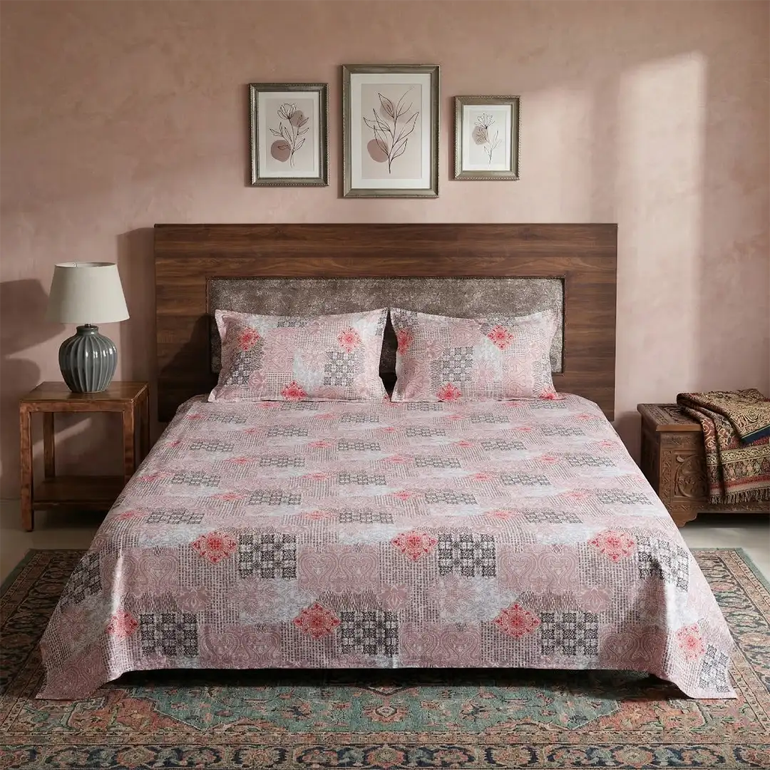 raspberry rose king size bedsheet