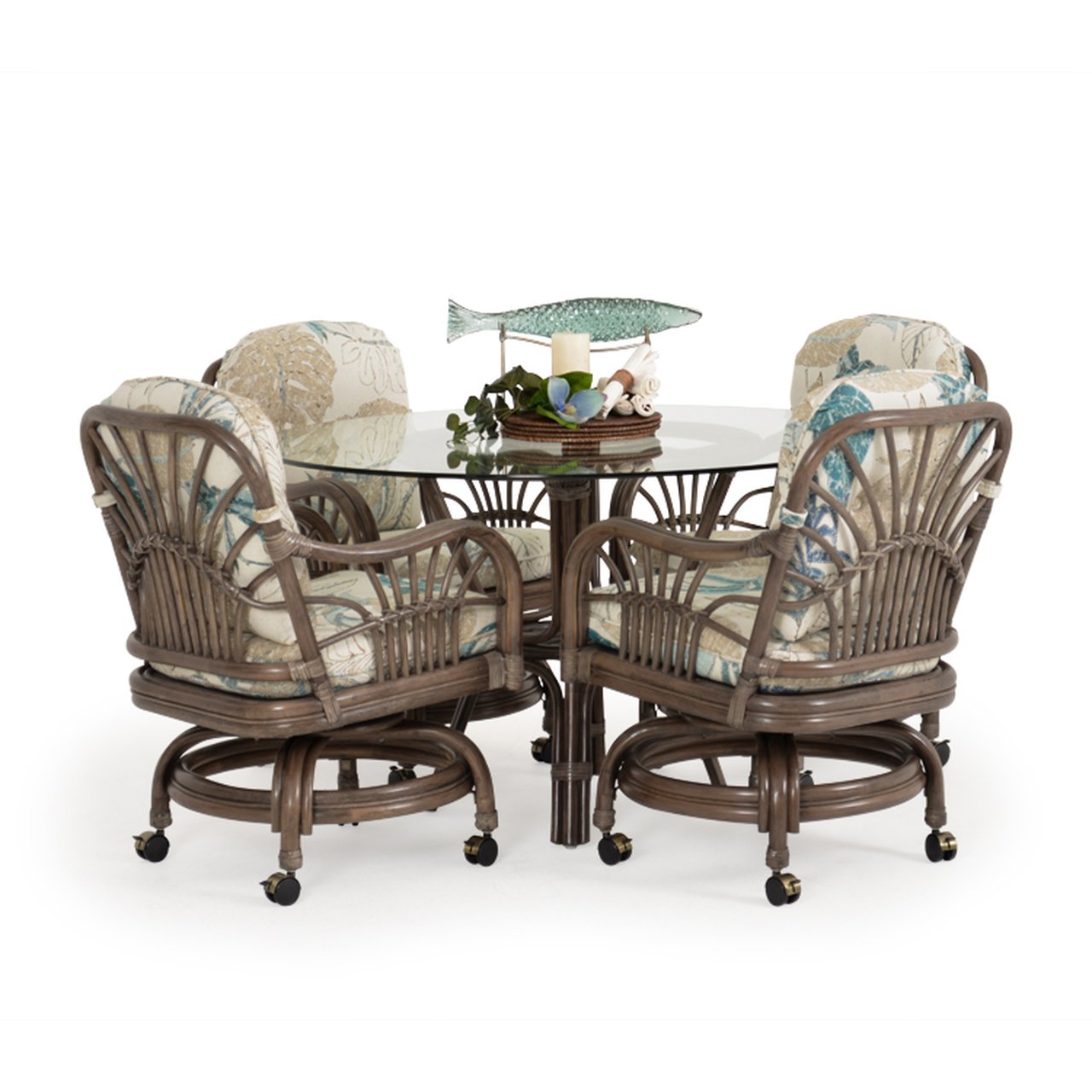 Rattan swivel caster chairs hotsell