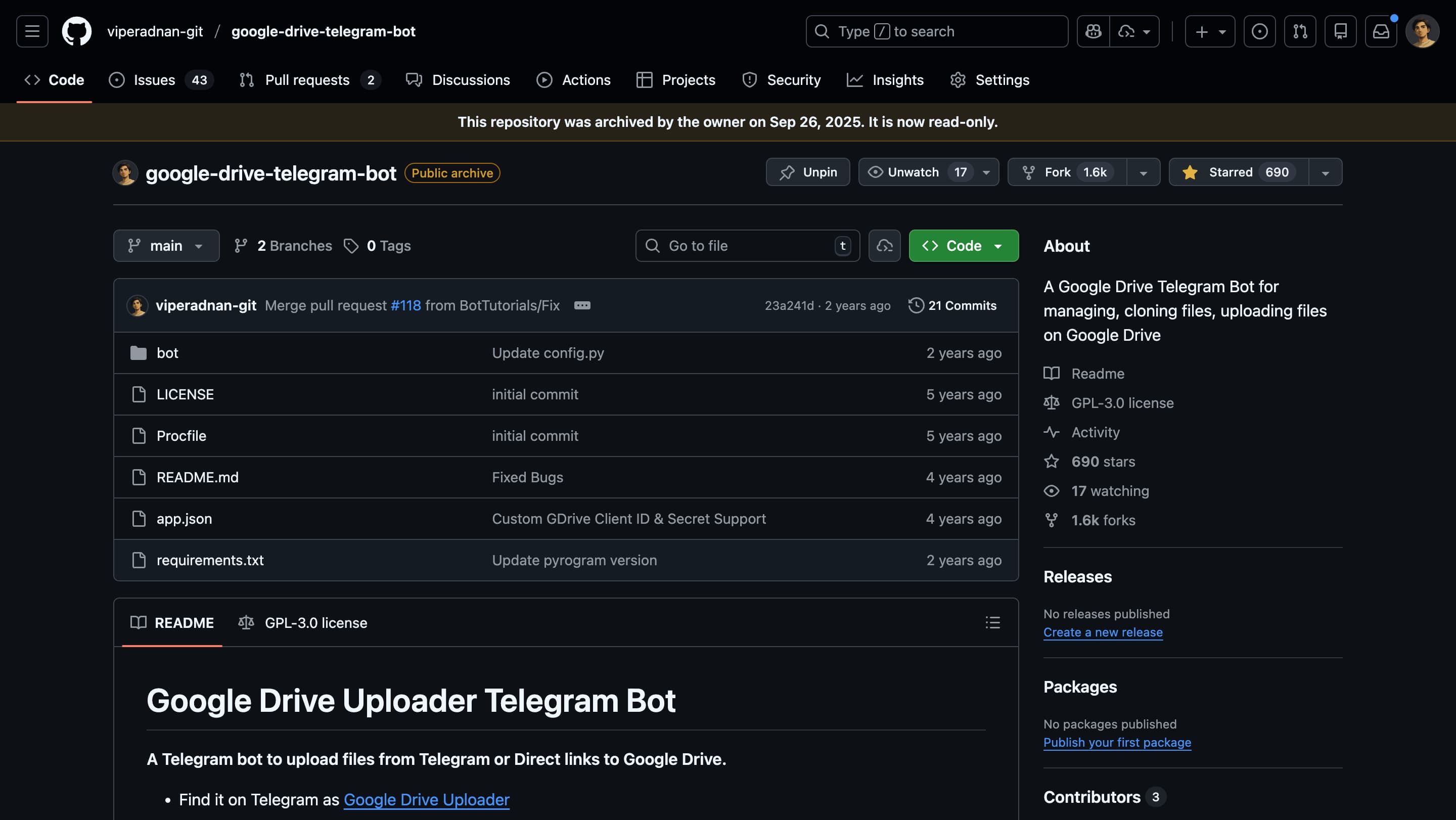 Google Drive Telegram Bot 1